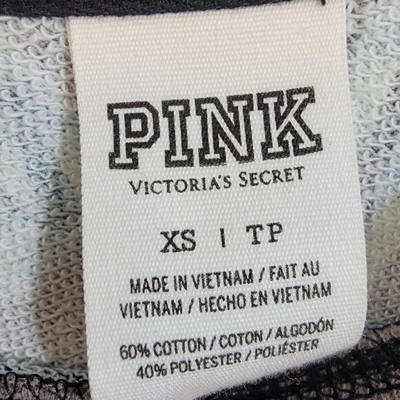 PINK Limited Edition Sweatshirt Tropical Floral Leaf Pattern Crewneck Sz XS - Picture 5 of 8